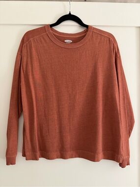 Old Navy Rust Crewneck Long Sleeve Top